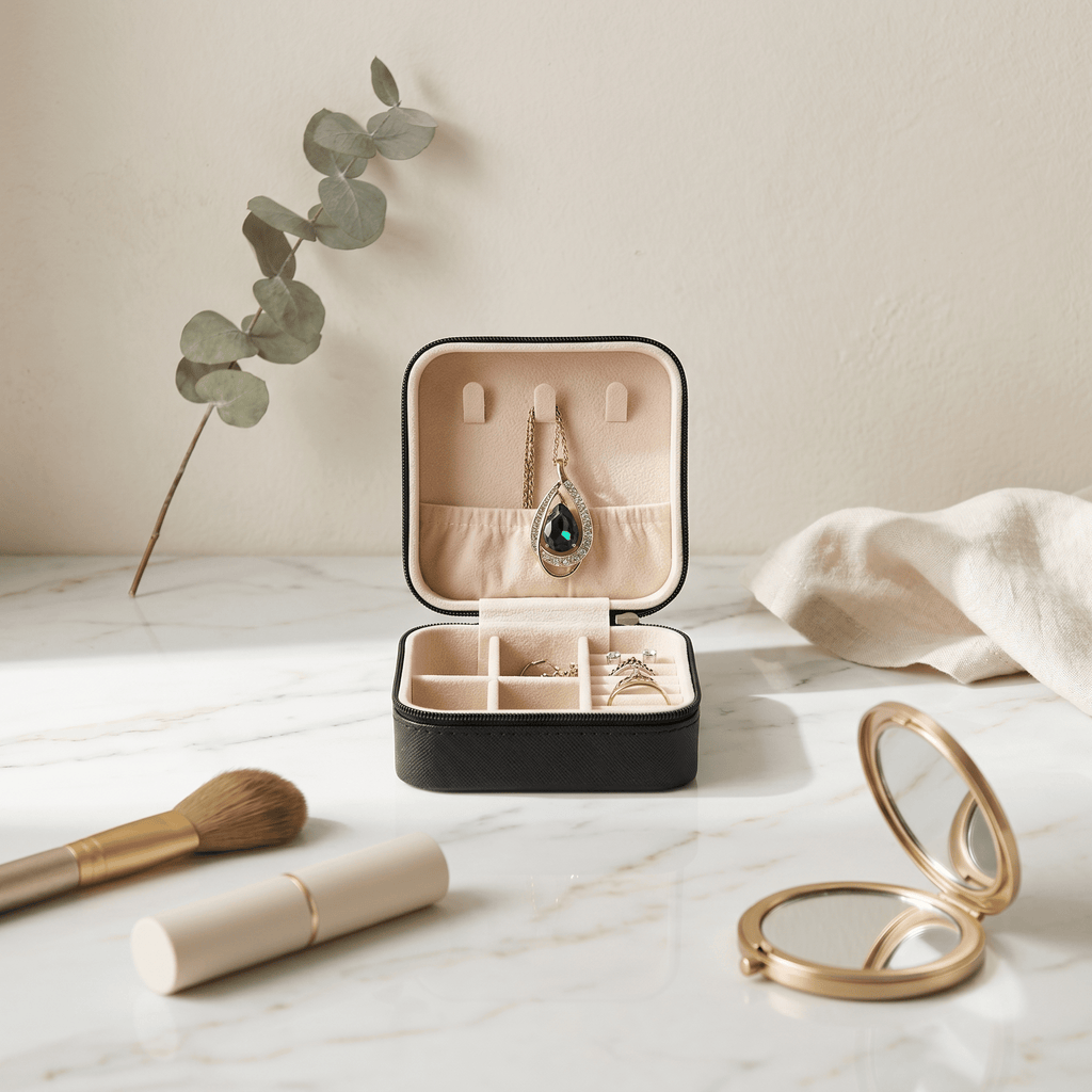 Small Travel Leather Jewellery Box - My Jewellery Box