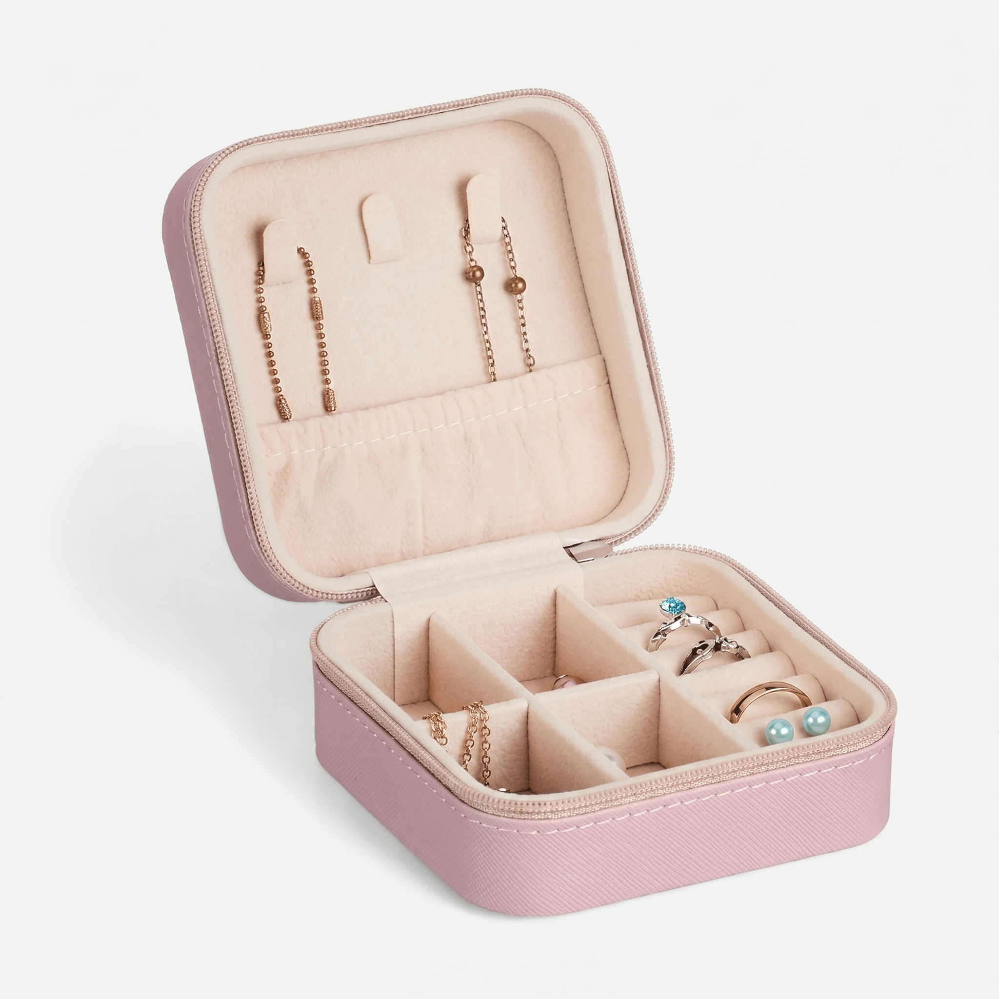 Small Travel Leather Jewellery Box - My Jewellery Box