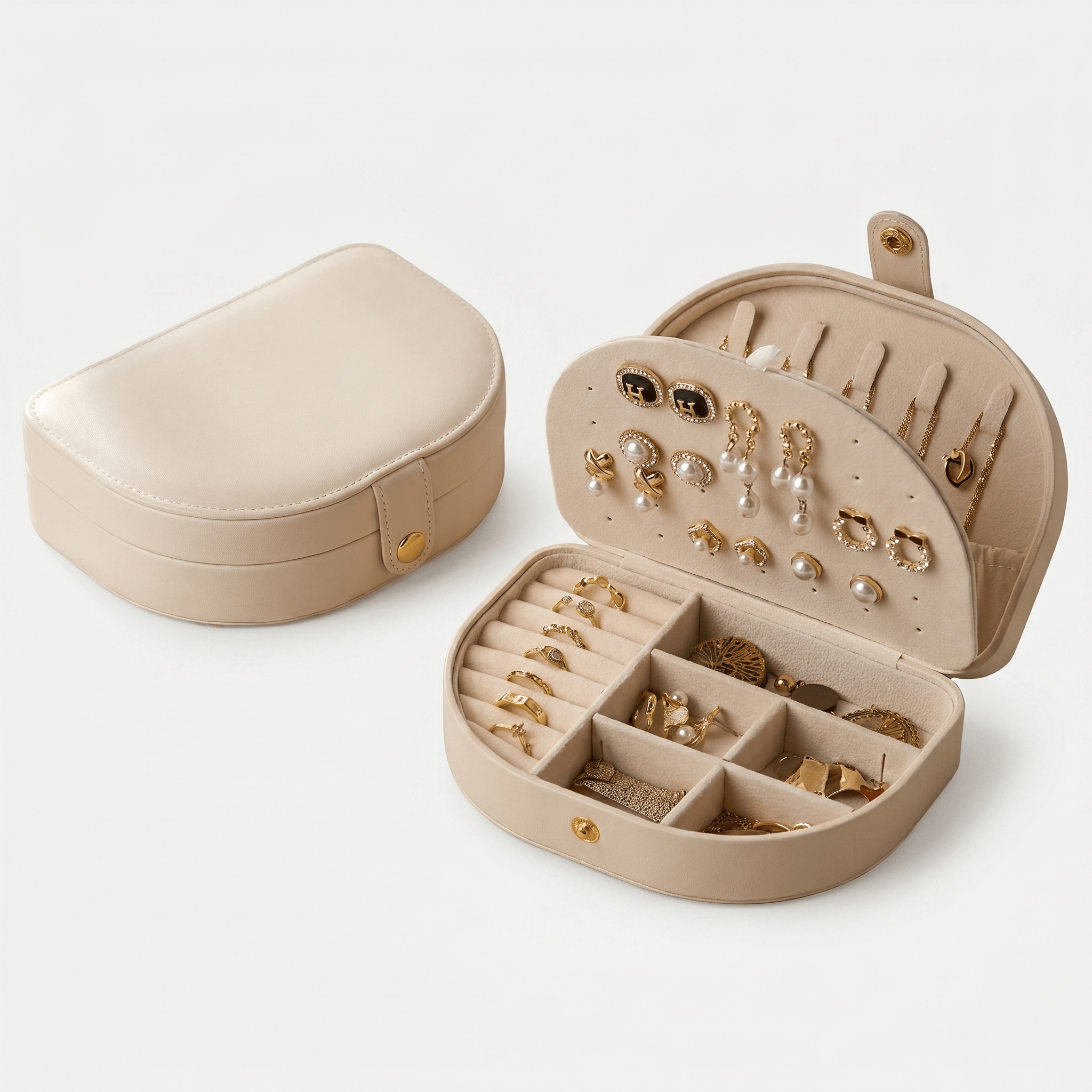 Vintage Travel Leather Jewellery Box - My Jewellery Box